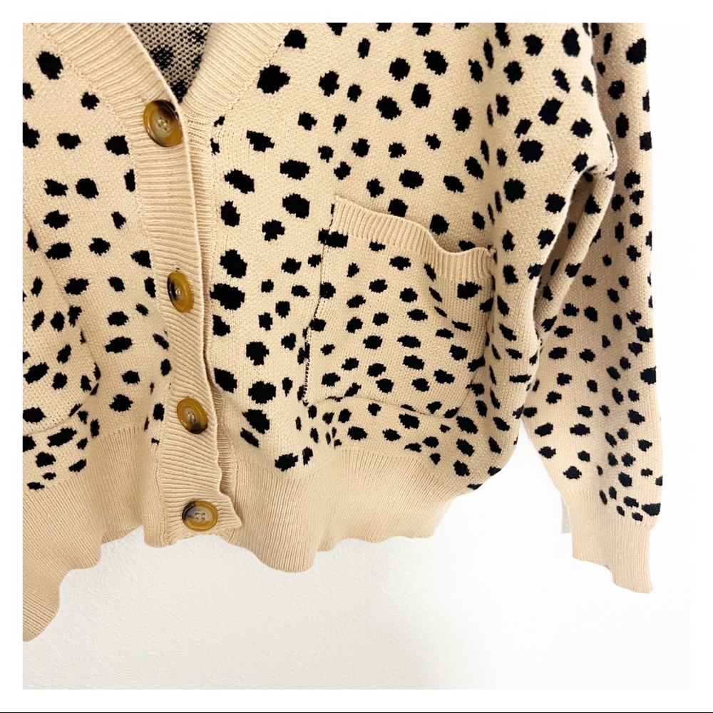 Pink Lily l Tan Animal print Cardigan - Picture 7 of 8